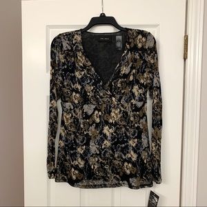 Access Multi-Colored V-Neck Blouse